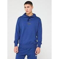 Versace Jeans Couture Metal Plaque Jersey Hoodie - Blue