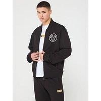 Versace Jeans Couture Embroided Logo Teddy Sweat Bomber - Black