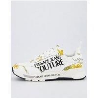 Versace Jeans Couture Baroque Print Logo Sneakers - White/Gold
