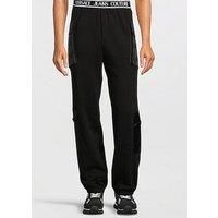 Versace Jeans Couture Logo Waistband Cargo Pants - Black