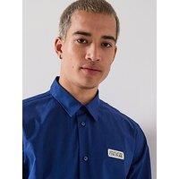 Versace Jeans Couture Metal Plaque Poplin Shirt - Blue