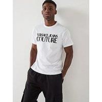 Versace Jeans Couture Institutional Rubberised Logo T-Shirt - White
