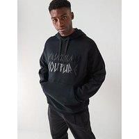 Versace Jeans Couture Tonal Graphic Hoodie - Black
