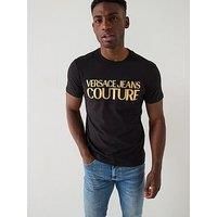 Versace Jeans Couture Institutional Logo Metallic Foil T-Shirt - Black