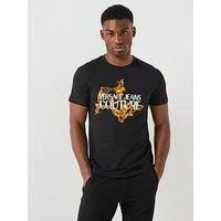 Versace Jeans Couture Barocco Institutional Logo T-Shirt - Black