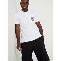 Versace Jeans Couture  78GAGT01  men's Polo shirt in White