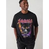 Versace Jeans Couture Graphic Print T-Shirt - Black
