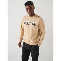 Versace Jeans Couture Institutional Logo Sweat Shirt - Beige