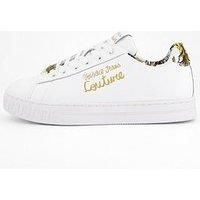 Versace Jeans Couture Baroque Trim Logo Sneakers - White/Gold