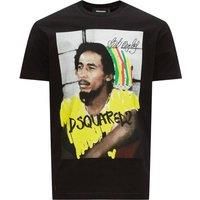 Dsquared2 Cool Fit Bob Marley Logo Black T-Shirt