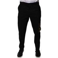 Dolce & Gabbana Black Cotton Men Cargo Casual Men's Pants Authentic