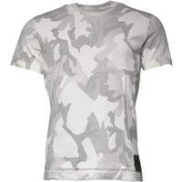 Dolce & Gabbana White Gray Camouflage Cotton Crew Neck Men's T-shirt Authentic