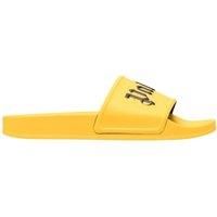 Gothic Print Yellow Pool Slides
