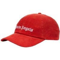 Palm Angels Logo Corduroy Red Cap
