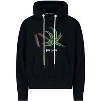 Palm Angels Broken Palm Tree Logo Black Hoodie