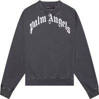 Palm Angels GD Curved Logo Washed Black Sweater