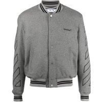 Off-White Diag Outline Grey Varsity Jacket