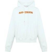 Orange Metal Arrow Logo Skate White Hoodie