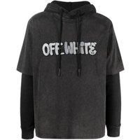 Off-White GM Vintage Double Sleeve Grey Hoodie