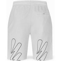 Off-White Men's Wave Diagonal Sweatshorts White | Size: XL