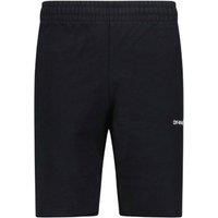 Off-White Men's Wave Out Diag Design Black Sweat Shorts | Size: Medium