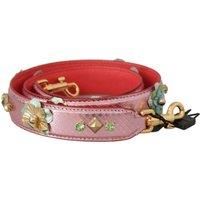 Floral Leather Bag Strap Model Pink Women