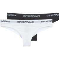Emporio Armani  CC317-PACK DE 2  women's Knickers/panties in Black