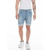 Replay Men/'s Jeans Shorts with Power Stretch, Blue (Light Blue 010), 34