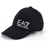 EA7 Men/'s Logo Baseball Cap, Black, One Size