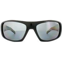 Arnette Sunglasses Hot Shot 4182 214981 Polished Black Graphics Inside Grey Polarized