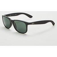 RayBan Man RB4202 ANDY  Frame color: Black, Lens color: Green Classic G15, Size 5517/145