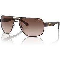 A|X Armani Exchange Men's AX2012S 605813 Rectangular Metal Sunglasses