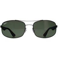 Rectangle Matt Gunmetal Dark Green Polarized 3527 Sunglasses