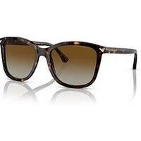 Emporio Armani Women's 5026t5 Sunglasses, Havana/Polarbrowngradient, 56