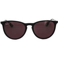Ray-Ban Unisex RB4171 ERIKA CLASSIC - Frame color: Black, Lens color: Polarized Purple, Size 54-18/145