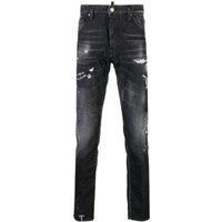 Dsquared2 Cool Guy Jean Black Paint Splattered Ripped Wash Jeans S74LB1480_52