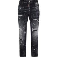 Skater Jean Paint Splatter Black Wash Jeans