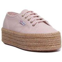 Superga 2790 Cotropew Platform Sole With Rope Around In Rose Size UK 3 - 8