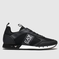 Ea7 Emporio Armani Black Mesh Runner Trainers