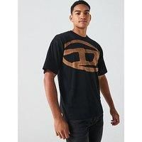 Diesel T-Bleach D Oval T-Shirt- Black
