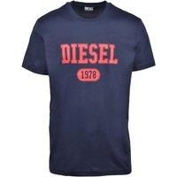 Diesel Maglietta Men/'s Navy/Red T-Shirt, Red, XL