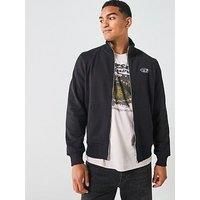 Diesel Silver D Oval Full Zip Sweatshirt - Black