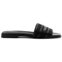 Valentino Dress Slider Sandals - Black