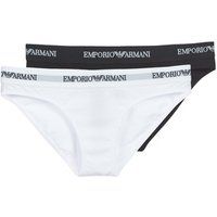 Emporio Armani  CC317-PACK DE 2  women's Knickers/panties in Black