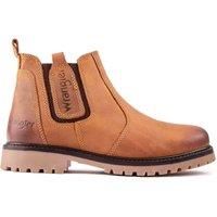 Wrangler Yuma Chelsea Pull On Leather Mens Tan Brown Camel Boots