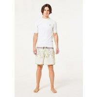 Oakley Men/'s Coral Short Sleeve Rashguard Rash Guard Shirt, White, Large