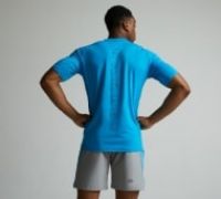 Oakley Bark Short Sleeved T-Shirt - Blue - Size XL