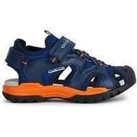 Geox J Borealis Boy C Sandal, Royal Orange, 1 UK