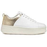 Geox Women's Spherica Summer Sneakers Leather Wedge Platform Lightweight