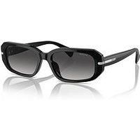 RALPH RA5311U 50018G Shiny Black Gradient Grey 54 mm Women's Sunglasses